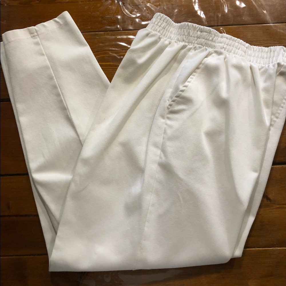 Bobbie Brooks White Denim Elastic Waist Jeans 8P